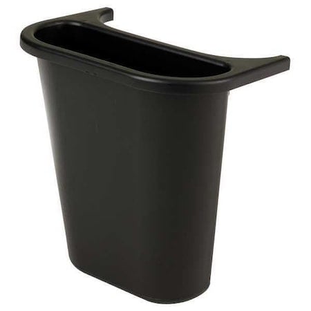 1.1875 gal Rectangular Recycling Bin, Open Top, Black, Polyethylene, 1 Openings MPN:FG295073BLA