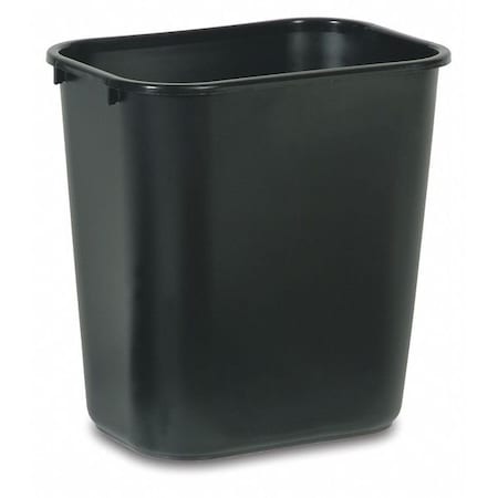 Rectangular Wastebasket, 7 gal, LLDPE, Open Top, Plastic, Black MPN:FG295600BLA