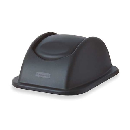 Untouchable® 10 1/2 gal Wastebasket Lid, Swing Black, Resin, 1 Openings 11 1/2 in W/Dia MPN:FG306700BLA