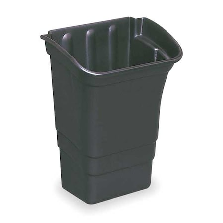 8 gal Square Utility Cart Bin, Black, Plastic, 17 in MPN:FG335388BLA