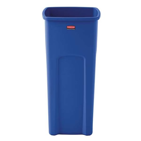 23 gal Square Recycling Bin, Open Top, Bronze Vein/Satin Brass, Plastic, 1 Openings MPN:FG356973BLUE