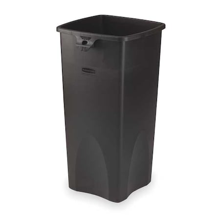 Untouchable® 23 gal Square Heavy Duty Plastic Can, Black, None, Plastic, 15 1/2 in MPN:FG356988BLA