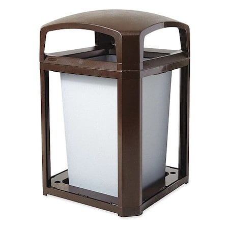 Landmark Series® 35 gal Square Outdoor Can, Sable, None, Plastic, 26 in MPN:FG397000SBLE