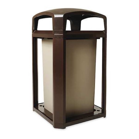 Landmark Series® 50 gal Square Outdoor Can, Sable, None, Plastic, 26 in MPN:FG397500SBLE