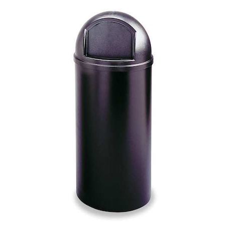 Marshal 15 gal Round Indoor Plastic Can, Black, None, Plastic, Not Applicable MPN:FG816088BLA