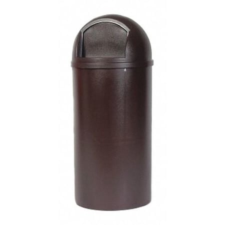 Marshal 25 gal Round Indoor Plastic Can, Brown, None, Plastic, Not Applicable MPN:FG817088BRN