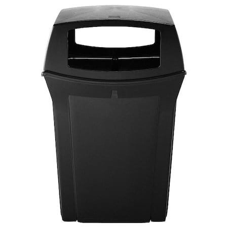 Ranger® 45 gal Square Outdoor Can, Black, None, Plastic, 24 7/8 in MPN:FG917388BLA