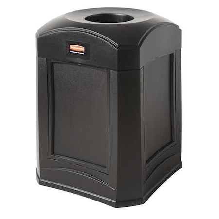 Landmark Series® 35 gal Square Outdoor Can, Black, None, Plastic, 24 in MPN:FG9W0200BLA