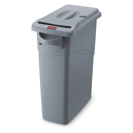 Confidential 16 gal Rectangular Confidential Document Receptacle, Gray, Plastic, 22 in MPN:FG9W2500LGRAY