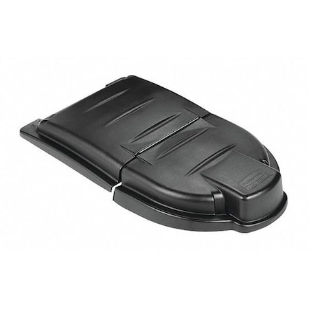 BRUTE 120 gal Trash Can Top, Flat Black, Plastic, 0 Openings 30 in W/Dia MPN:FG9W7200BLA