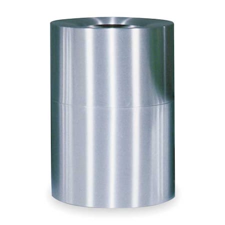 Atrium® 55 gal Round Indoor Metal Can, Satin Aluminum, None, Aluminum, Not Applicable MPN:FGAOT62SAPL