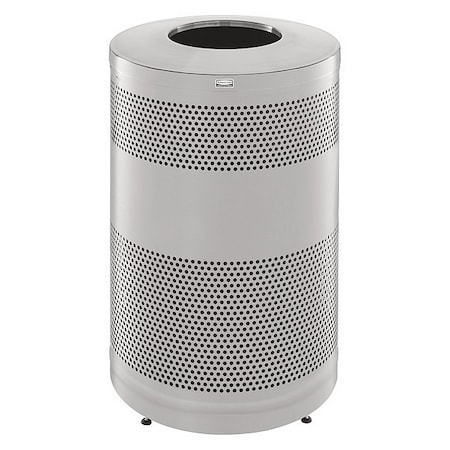 Classics 51 gal Round Outdoor Can, Stainless Steel, None, Stainless Steel, Not Applicable MPN:FGS55SSTSSPL