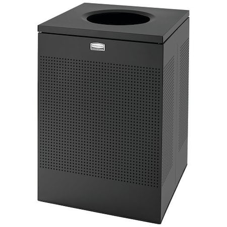50 gal. Steel Square Trash Can, Black MPN:FGSC22EPLTBK