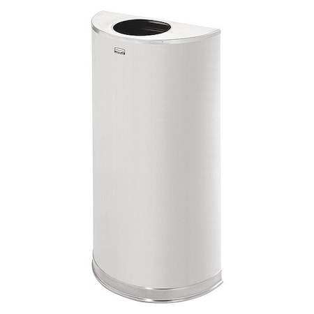 Half Round 12 gal Half-Round Indoor Metal Can, Stainless Steel, None, Stainless Steel MPN:FGSO12SSSPL