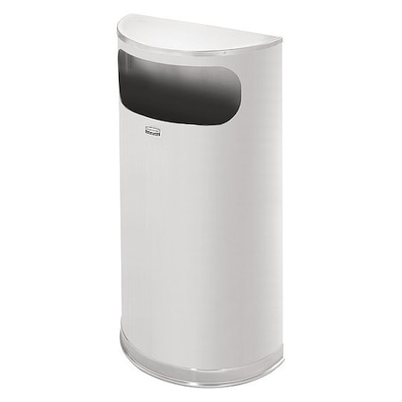 Half Round 9 gal Half-Round Indoor Metal Can, Satin Stainless Steel, None, Stainless Steel MPN:FGSO8SSSPL