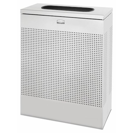 SILHOUETTE 22-1/2 gal Rectangular Indoor Metal Can, Silver Metallic, None, Steel, 12 in MPN:FGSR18EPLSM