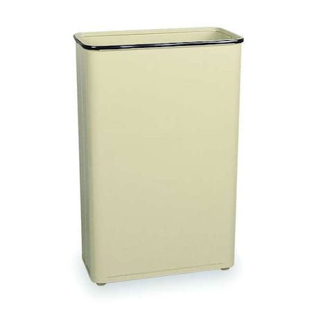 24 gal Rectangular Indoor Metal Can, Almond, None, Steel, 21 in MPN:FGWB96RAL