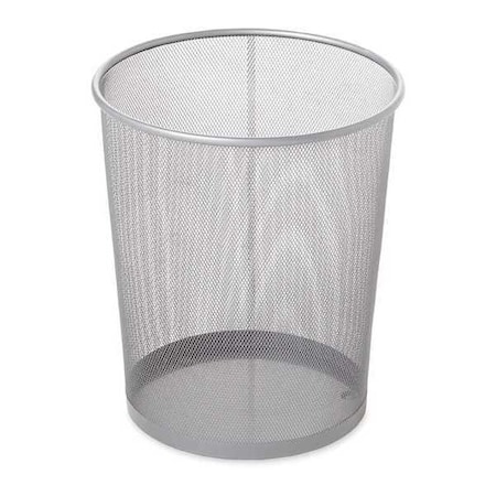 5 gal Round Indoor Metal Can, Silver, Mesh Steel MPN:FGWMB20SLV