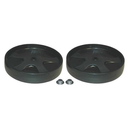 Rollout Wheel/Push Cap, 3 in H, 8 in Dia, 8 in L, 2PK MPN:GRFG9W27L10000