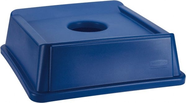 Trash Can & Recycling Container Lid: Square, For 35 gal Recycle Container MPN:FG279100DBLUE