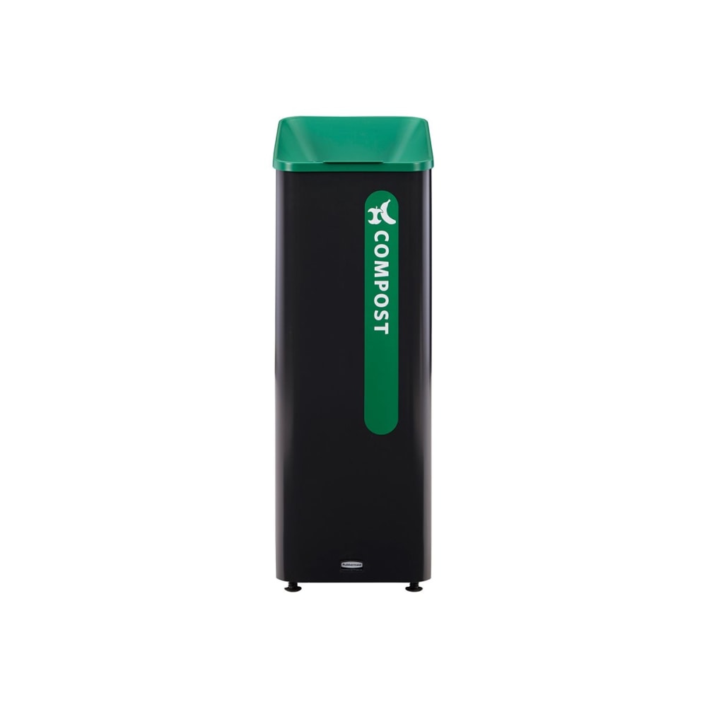 Rubbermaid Commercial Products Sustain Compost - Trash can - funnel lid - 15 gal - plastic - green MPN:2078991