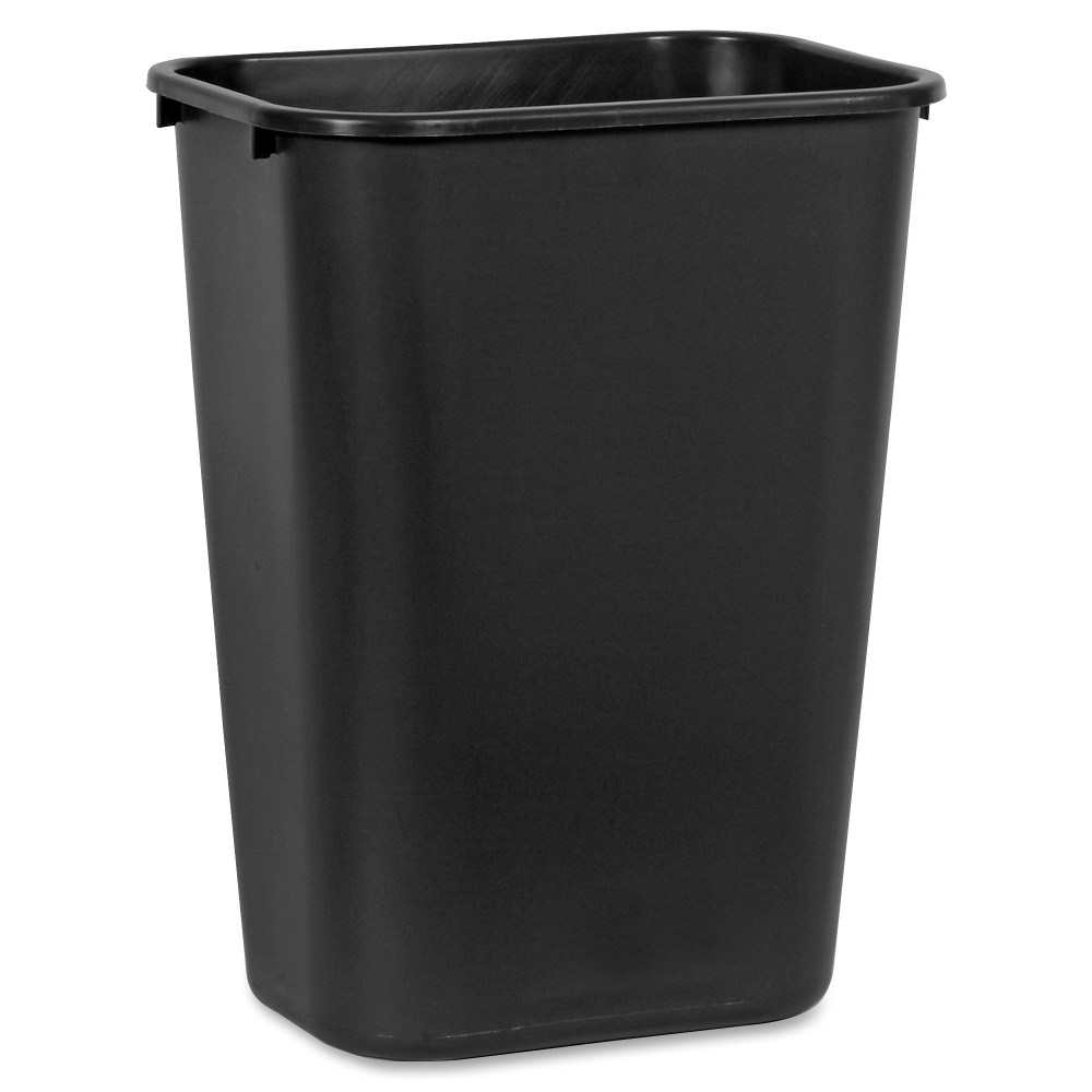 Rubbermaid Commercial 41 QT Large Deskside Wastebaskets, 10.25 Gal Capacity, Rectangular, Black MPN:295700BKCT