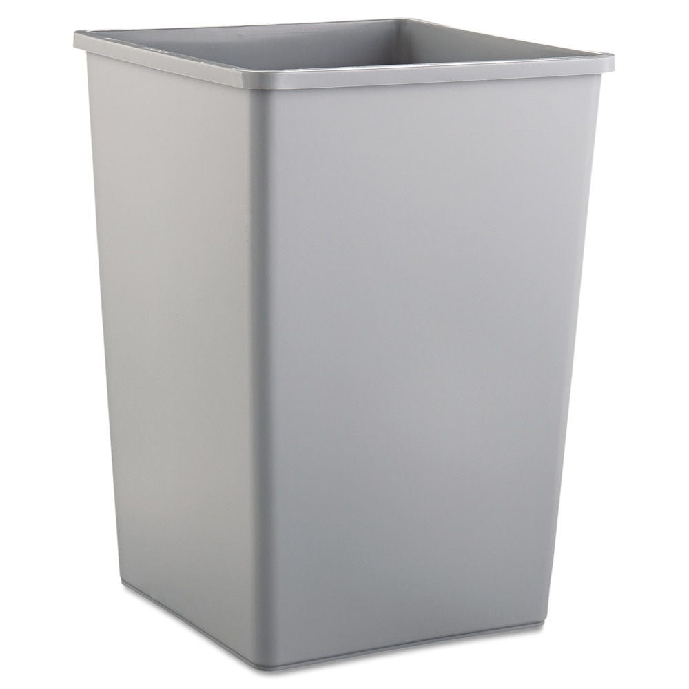 Rubbermaid Commercial Untouchable Square Waste Receptacle, 35-Gallon, Gray MPN:3958GY