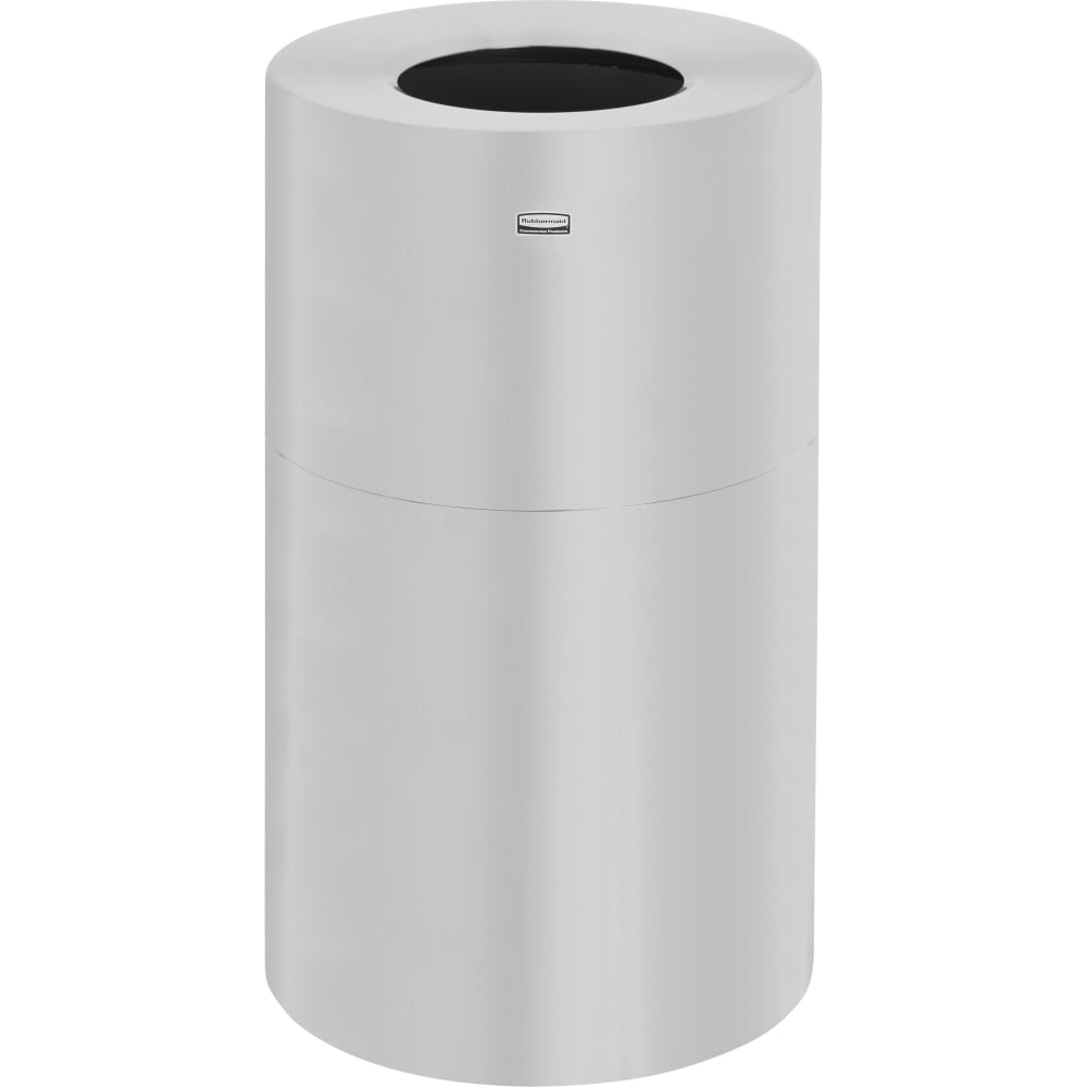 Rubbermaid Commercial Atrium Open Top Waste Container - 21 gal Capacity - Durable, Corrosion Resistance, Fire-Safe - 32inx18inx 18in Depth - Aluminum MPN:AOT35SANL