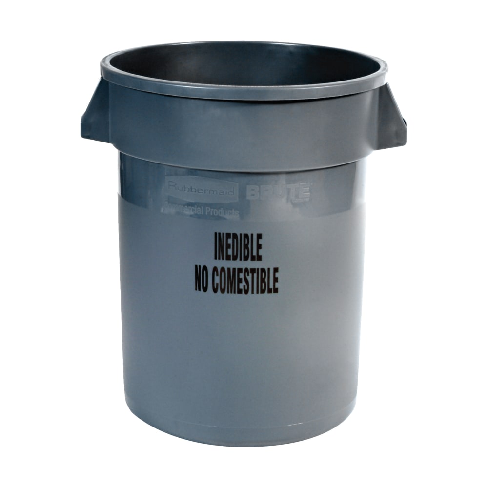 Rubbermaid Commercial 34 Gallon UV Protectant Garbage Can, Gray MPN:FG263256GRAY