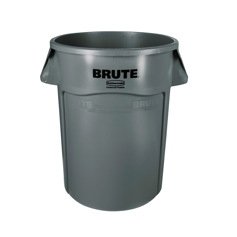 Rubbermaid Commercial Round Plastic Brute Refuse Container, 20 Gallon, Gray MPN:RCP262000GY