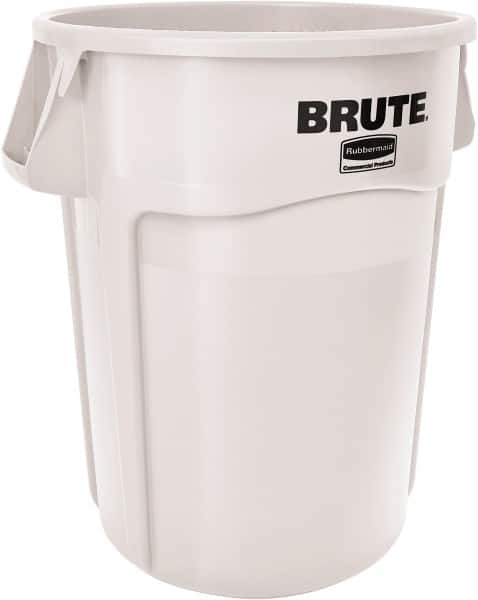 Trash Can: 44 gal, Round, White MPN:1779740