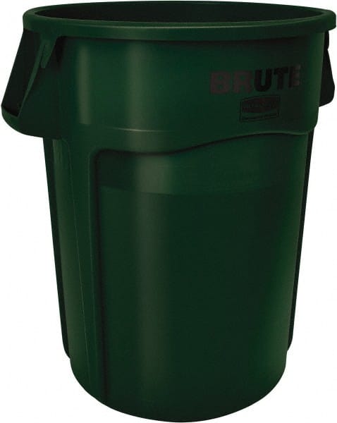Trash Can: 32 gal, Round, Green MPN:fg263200dgrn