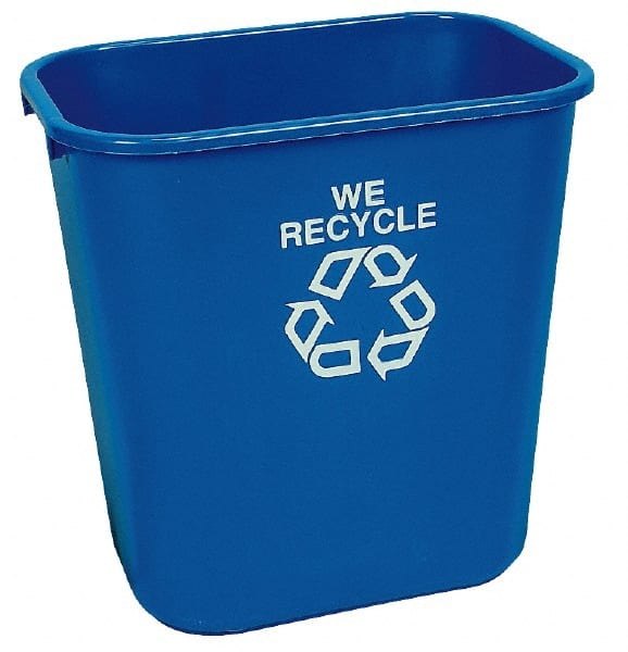 Recycling Container: 14 qt, Rectangle, Blue MPN:FG295573BLUE