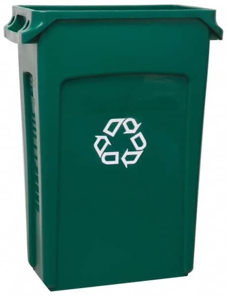 Recycling Container: 23 gal, Rectangle, Green MPN:FG354007GRN
