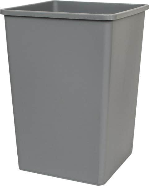 Trash Can: 35 gal, Square, Gray MPN:FG395800GRAY