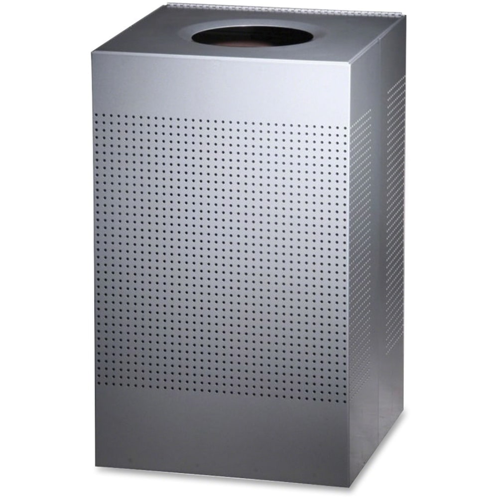 Rubbermaid Commercial Silhouettes 20G Waste Container - 20 gal Capacity - Square - Perforated, Fire-Safe, Durable - SC18EPLSM MPN:SC18EPLSM