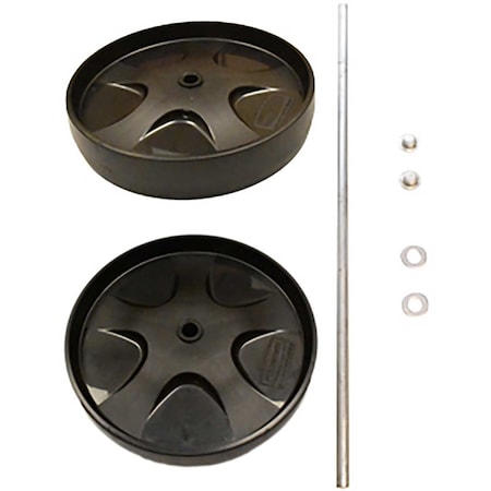 Wheels/Axle Parts For Rubbermaid Hygen M MPN:FG9T73L9GRAY
