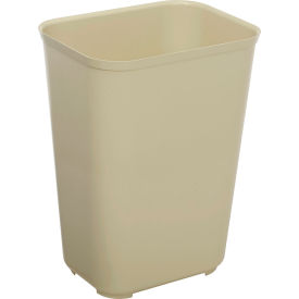 Rubbermaid 10 Gallon Fire Resistant Fiberglass Wastebasket - Beige FG254400BEIG