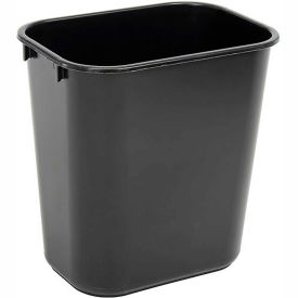 Rubbermaid® Soft Molded Plastic Small Wastebasket 3.5 Gallon Capacity Black FG295500BLA