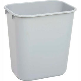 Rubbermaid® Soft Molded Plastic Wastebasket 3.5 Gallon Capacity Gray FG295500GRAY
