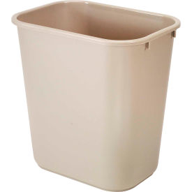 7 Gallon Rubbermaid Plastic Wastebasket - Beige FG295600BEIG