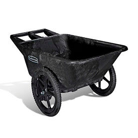 Rubbermaid® Big Wheel® 5642 Black Utility Agriculture Nursery & Farm Cart FG564200BLA