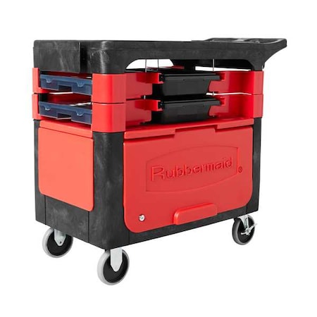 Trade Cart/Service Bench, 38 In. L, Black MPN:FG618088BLA