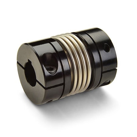 Keyed Clamp Bellows Cplg, Bores 10mmx0.375