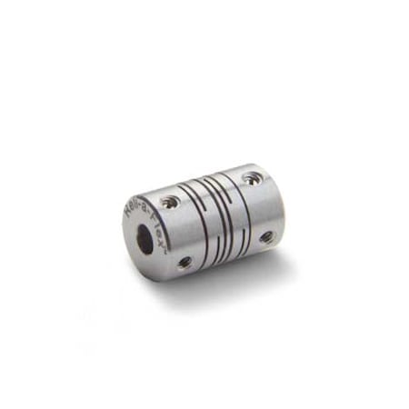 Slit Coupling, Set Screw, Short, Bores 2x1.5mm, OD 6.0mm, Aluminum MPN:MRSS6-2-1.5-A