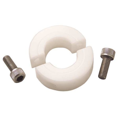 Shaft Collar, Clamp, 2Pc, 1/2 In, Plastic MPN:MSP-8E-P