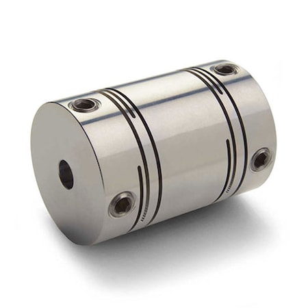 Slit Coupling, Set Screw, Long, Bores 6mmx0.125