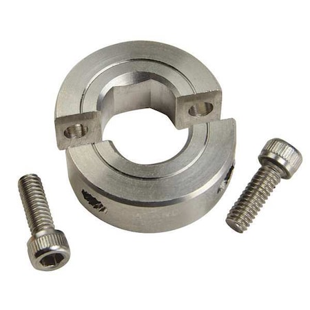 Shaft Collar, D-Bore, 2Pc, 1/2 In, 303 SS MPN:SPD-8-SS