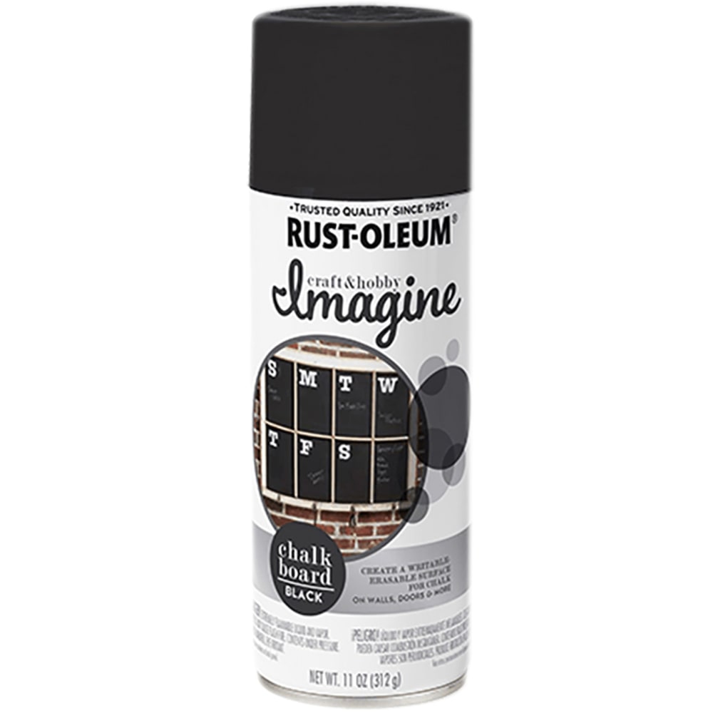 Rust-Oleum Imagine Craft and Hobby Spray Paint, 10 Oz, Chalkboard, Pack Of 4 Cans MPN:345690