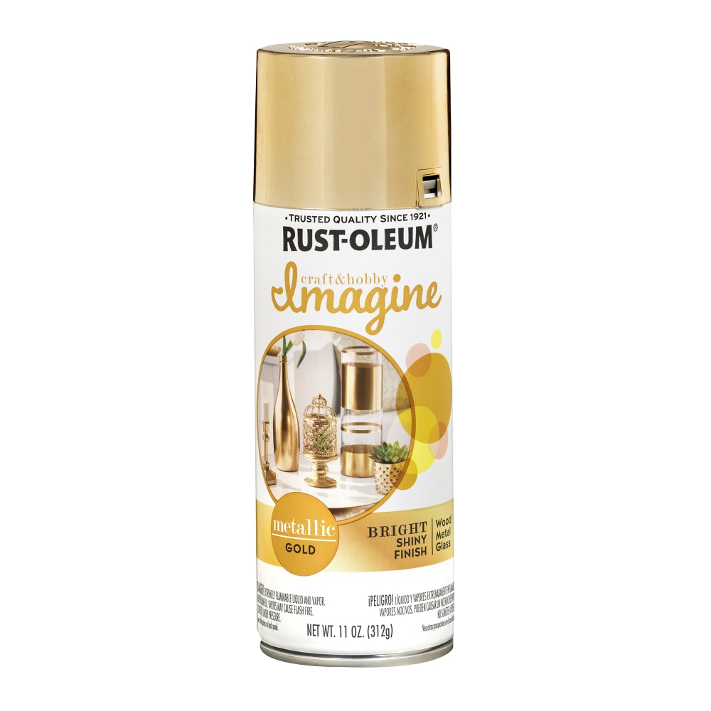Rust-Oleum Imagine Craft and Hobby Spray Paint, 11 Oz, Metallic Gold, Pack Of 4 Cans MPN:355100
